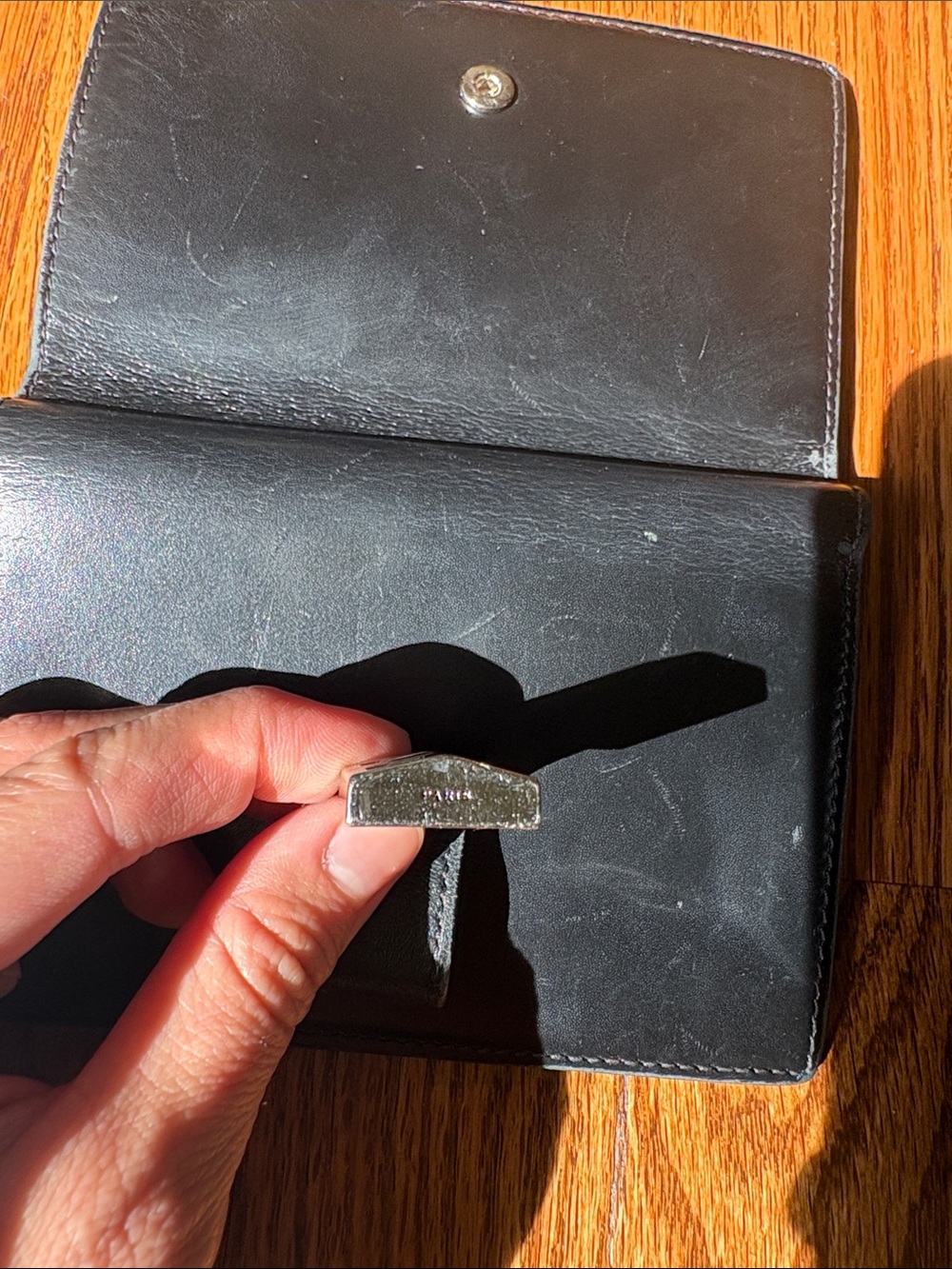 Givenchy Black Leather Wallet with Silver Double-G Logo - Picture 10 of 15